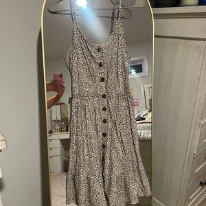 Leopard Print Button-Down Dress